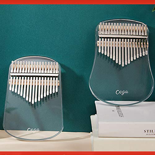 Alician 17 Keys Clear Kalimba Portable Thumb Piano Acrylic Mbira Keyboard Finger Musical Instruments Big Skirt Electronic Accessories - Thumbnail 3