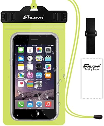 Waterproof Cell Phone Case - IP68 Double Insurance Cell Phone Bag Pouch - Snow Proof - Dustproof - for iPhone 6S 7 7Plus - Any Smartphone up to 6.0" - ALOVA(Green)