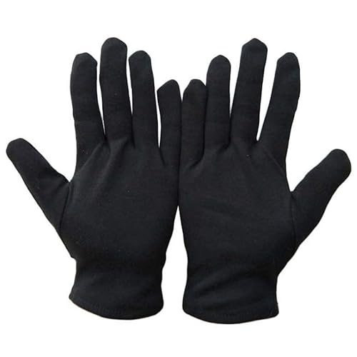 Kids Help Pairs Soft Black Cotton Gloves for Cosmetic