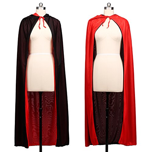 BiBOSS Halloween Hooded Capes Cloak Unisex Double Side Halloween Cloak Cosplay Costume