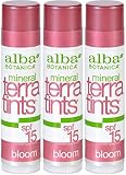 Alba Botanica Bloom Terratints Tinted Lip Balm, Bloom, .15-Ounce Tube (Pack of 3)