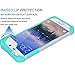 Tekcoo for Galaxy S6 Case, [Tmajor Series] [Grey/Turquoise] Shock Absorbing Hybrid Rubber Plastic Impact Defender Rugged Slim Hard Case Cover Shell for Samsung Galaxy S6 S VI G9200 GS6 All Carriers