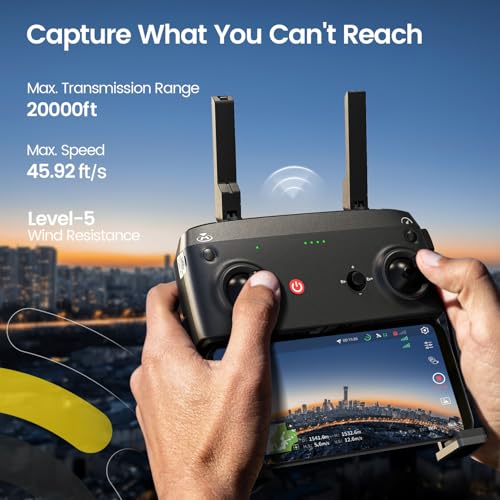 Holy Stone HS900 Drones for Adults with Camera 4K; 3 Axis Brushless Gimbal Drone 249g with 20000Ft Range, Visual Tracking, 4K/30FPS Video, 48MP Photo,GPS Smart Return, Travel Essentials Lightweight