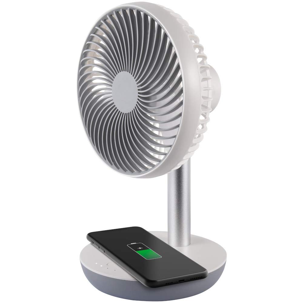Ardes AR5F04WC CHARGY Portable Desktop Fan with Induction Charging for Smartphone, USB Plug for Power Bank, Wireless Charging, 3 Blades Diameter 15 cm, 5 W
