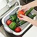 Odizli 4 in 1 Multi-Board Collapsible Basket Folding Dish Washing Sink Cutting Board Portable Drain Basin for Kitchen Fruit Vegetables