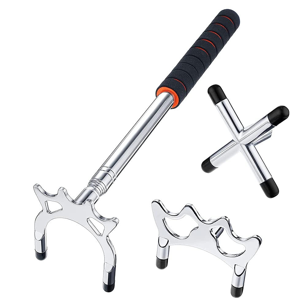 Lrtzizy Retractable Billiard Cue Stick Bridge with 3Pcs Removable Brass Bridge Billiard Table Pool Cue Accessories,Silver