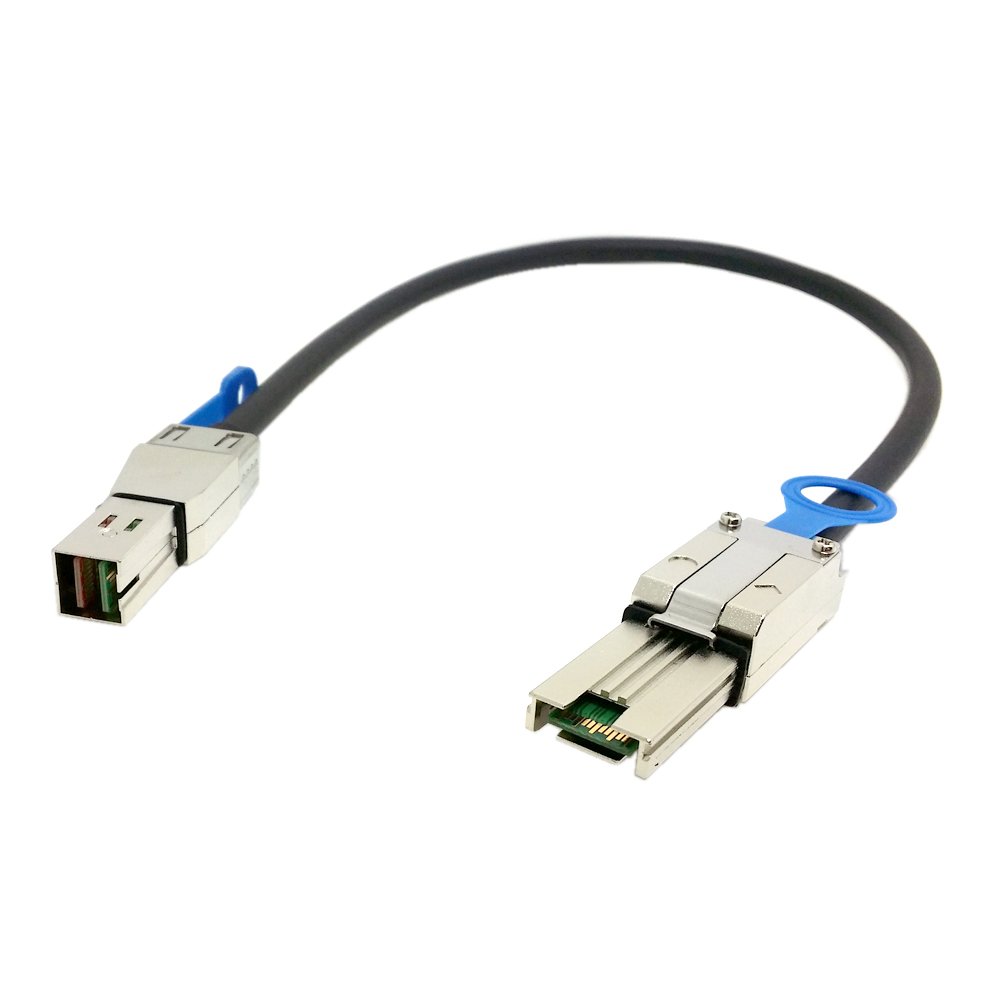 cablecc External Mini-SAS 4X SFF-8088 to Mini-SAS High Density HD SFF-8644 Data Server RAID Cable 50cm