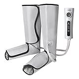 Naipo Leg Massager for Foot and Calf Circulation Massage Air Compression Leg Wraps with 3 Intensities 2 Modes Handheld Controller (Suggested Calf Circumference 15-21 inches)
