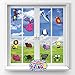 Wild Animal Gel Window Clings for Kids - Window Stickers for Toddlers, Gel Clings Window Decals Kids Jelly Reusable Sticker - Home Car Plane Airplane Activities (Jesplay USA)