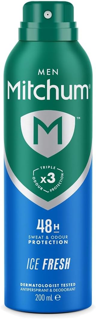Mitchum Men Ice Fresh Triple Odor Defense 48h Deodorant Spray 200ml
