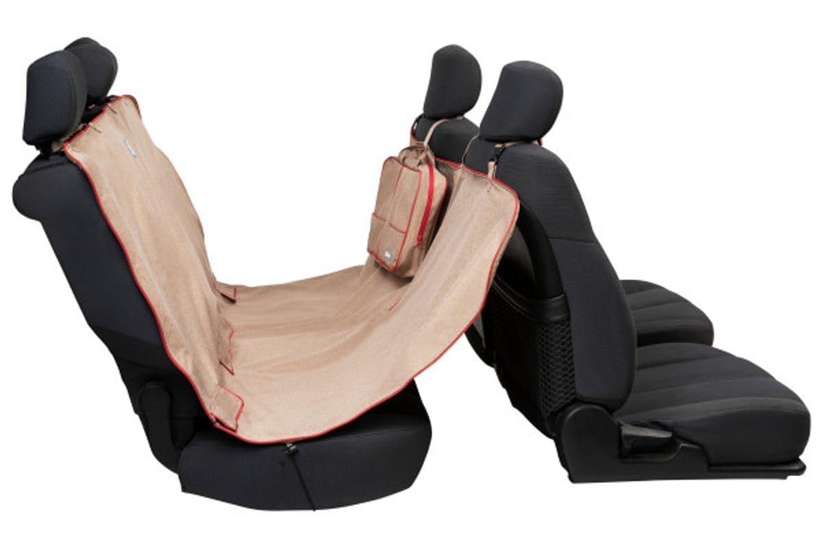 Kurgo Heather Hammock, Dog Car Seat Protector, Waterproof & Stain-Resistant, Secure Fit, Nutmeg