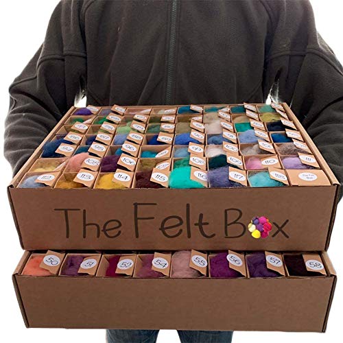 The Felt Box Needle Felting Carded Wool Colour Palette 111 Shades