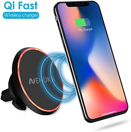 Car Wireless Charger Fast NENUKA Wireless Charger Charging Holder (No AC Adapter) for Samsung Galaxy Note 8 S8 S8 Plus S7 S7 Edge Note 5 S6 Edge Plus, for Apple iPhone X / 8 / 8 Plus