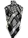 Black Arab Shemagh Head Scarf Neck Wrap Authentic Cottton Palestine Arafat BK-WT
