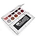 VERONNI Glitter Pigment Eyeshadow Palette 10 Colors Shimmer Long Lasting Pigment Eye Shadow Eye Cosmetic Makeup Elegant Mineral Creamy Pigmented, Highly Pigmented (10 Colors)