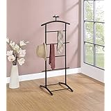 Kings Brand Furniture - Menros Metal Suit Valet Stand, Clothes Rack, Black