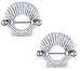 Body Accentz Nipple Shield Rings Seashell Barbells Sold as a Pair 14 Gauge