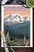 Lantern Press 9x12 Inch Art Print Wall D√©cor, Mount Rainier National Park, Washington, Bear and Spring Flowers