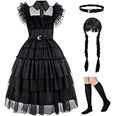 Zalongye Black costume girls dress for Kids Black Family Costumes Halloween costumes girls Party Dress 4-13Y