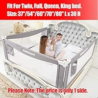 BabyGuard Bed Rails for Toddlers - Extra Long and Tall Baby Bed Rail Guard for Baby Kids Child Infants (Guard for Kids Twin, Double, Full Size Queen & King Mattress) (78