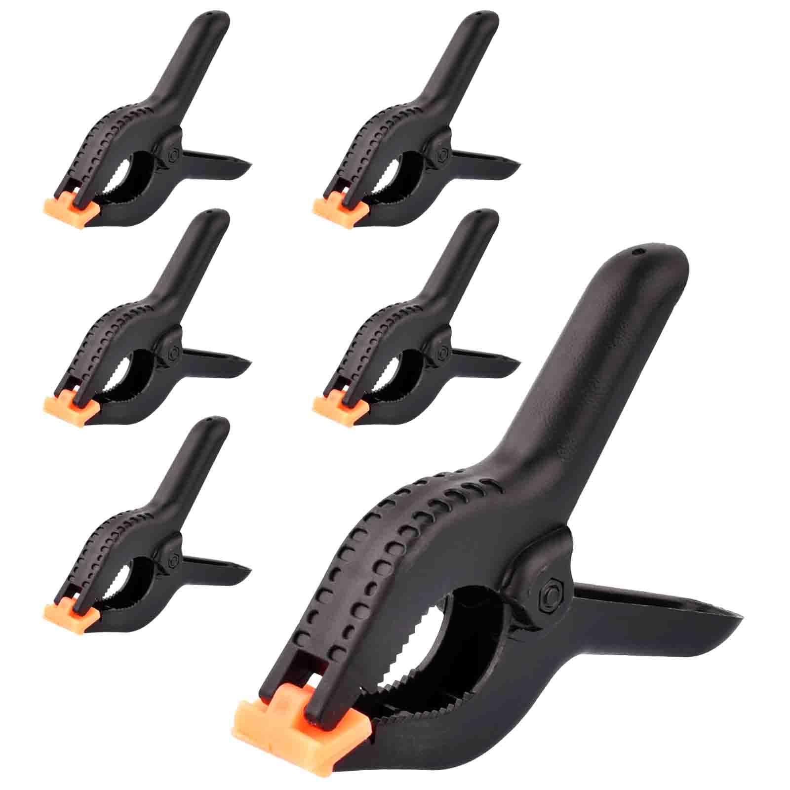 6 Pack Plastic Spring Clamp Heavy Duty Plastic Work Clip Photo Studio Photography Studio (4 inches)