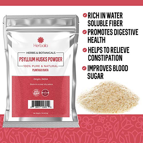 Psyllium Husk Powder, 1 lb. Soluble Fiber Powder, Psyllium Powder
