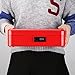 Safe Metal Cash Box with Money Tray & Combination Lock, Decaller Large Lock Storage Money Box with 5 Compartments Cash Tray, Red, 11 4/5