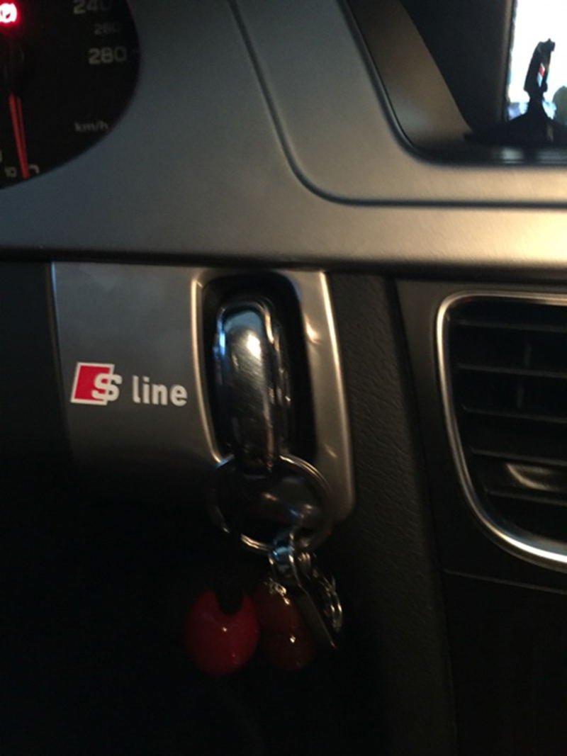 AUTOP Stainless Steel Interior Car S line logo Keyhole AUTOP Stainless Steel Interior Car S line logo Keyhole