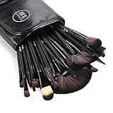 DRQ Professional Makeup Brush Set| Pro Cosmetic-32pc Studio Pro Makeup Make Up Cosmetic Brush Set Kit w/ Leather Case - For Eye Shadow, Blush, Concealer, Etc