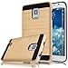 Kmall Note Edge N9150 Case 2in1 Hybrid Heavy Duty Impact Resistant Shock-Absorption Dual Layer Brushed Metal Texture Full-Body Protective Skin Cover Shell for Samsung Galaxy Note Edge SM-N915 Gold