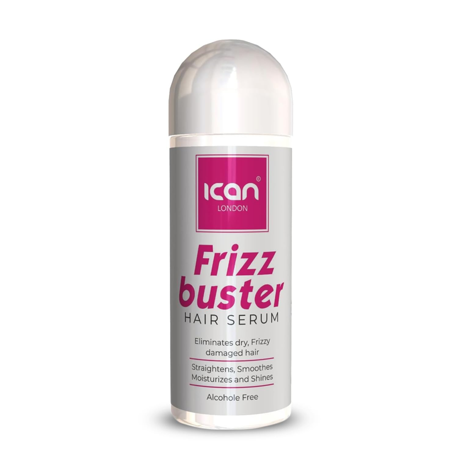 ican London Frizz Buster Hair Serum For Dry, Frizzy Damaged Hair Alcohol Free 207ml