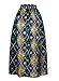 Lovezesent Women's African Print High Waist A Line Maxi Skirt Wedding Dress Green X-Large