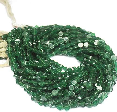 1 strand jade coin smooth 14'' long strand gemstone beads, jewelry supplies for jewelry making, bulk beads, for meditation jewellery gemstone size 7mm to 8mm