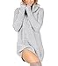 Halfword Women's Casual Turtleneck Long Sleeve Mini Knit Pullover Sweater Tops