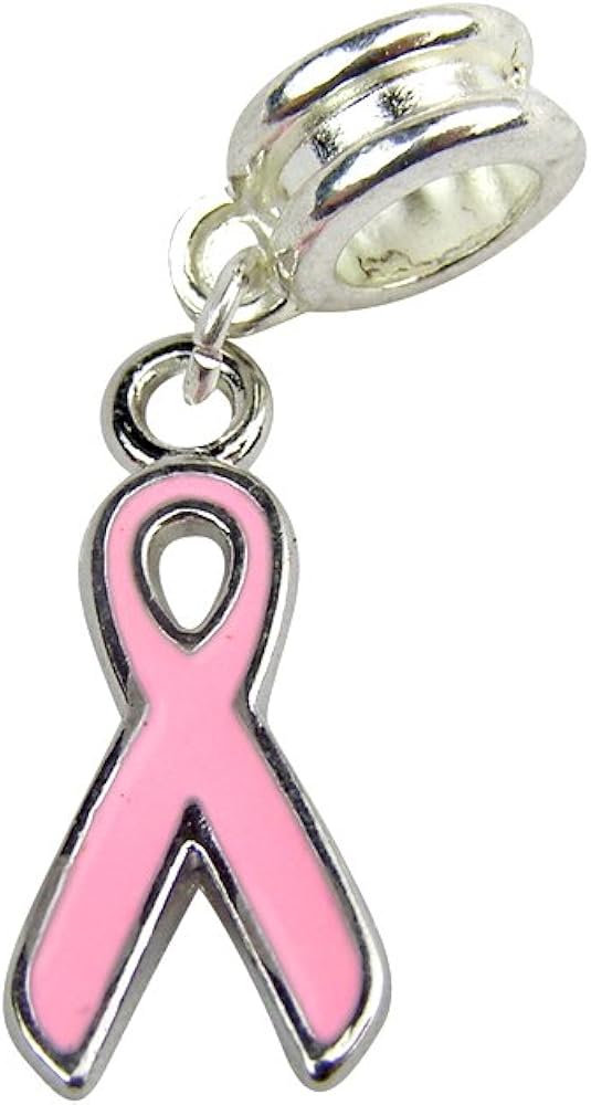 Universal Pink Breast Cancer Awareness Ribbon Charm Jewelry
