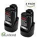 Munikind 2500mAh BAT411 Replace for Bosch 12V/10.8V Battery Lithium BAT420 BAT411A BAT412 2 Packs