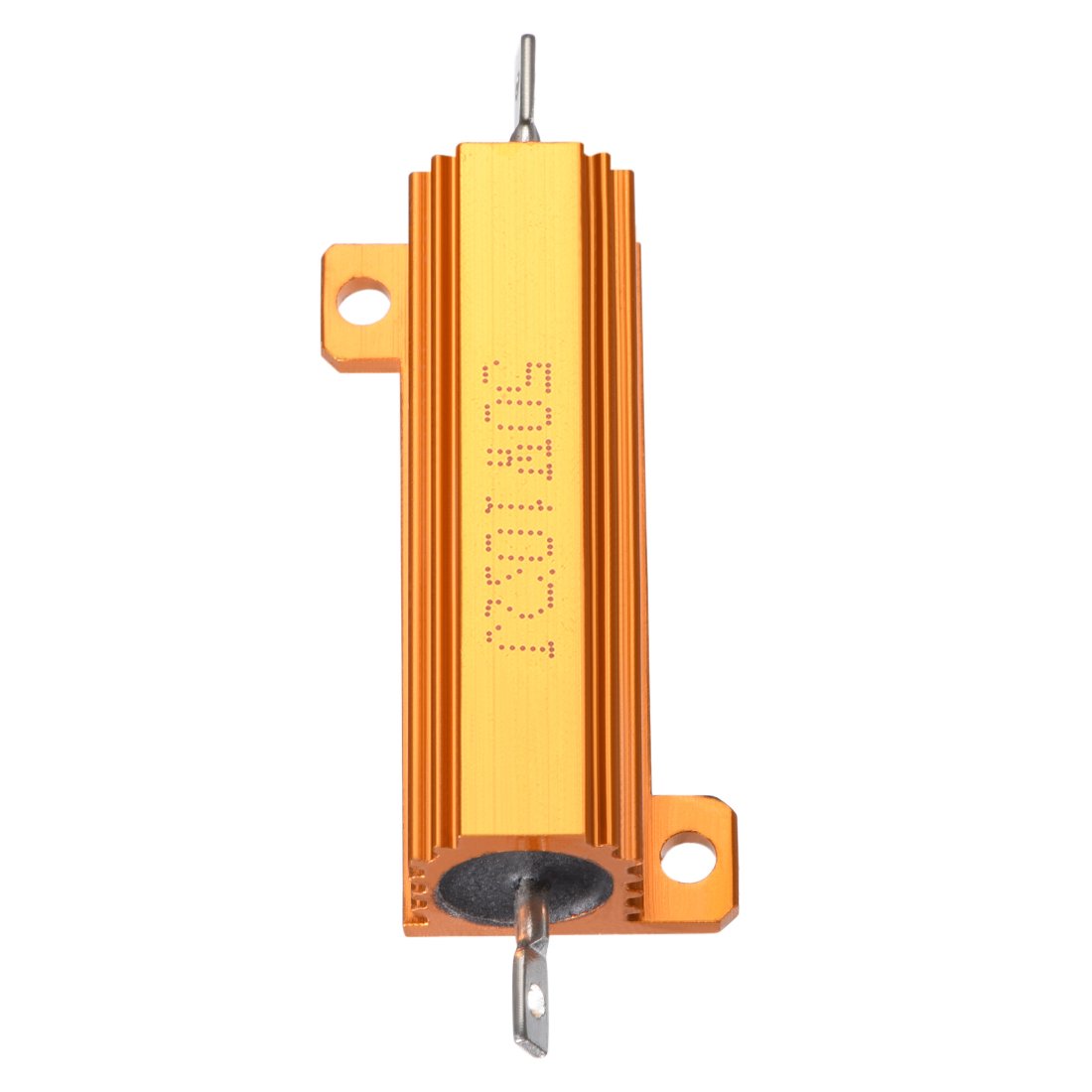 sourcingmap 50W 10 Ohm 5% Aluminum Housing Resistor Screw Tap Chassis Mounted Aluminum Case Wirewound Resistor Load Resistors Gold Tone 1pcs - Image 3