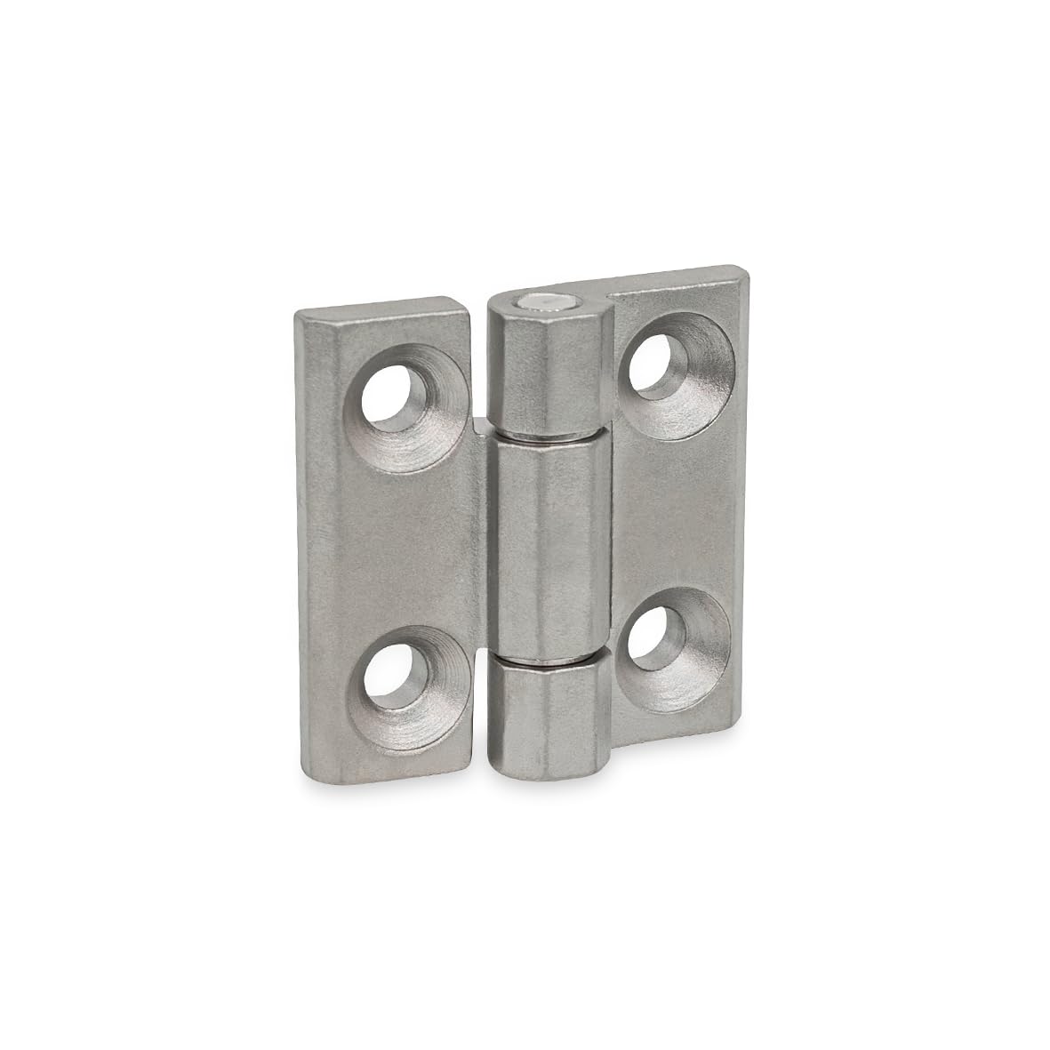 Ganter Normelemente GN 237.3-NI-50-50-A-GS Heavy-Duty Hinge Stainless Steel NI Silver 50 x 50 mm