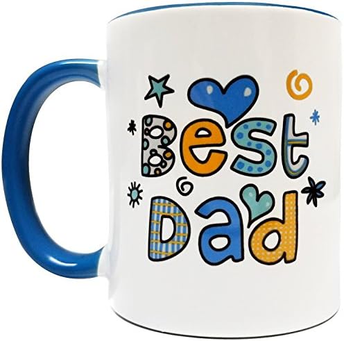 Best Dad 11Oz Coffee Mug - Grade A Ceramic - Great for Fathers Day, Birthdays, Holidays - Giftable Foam Box Protection