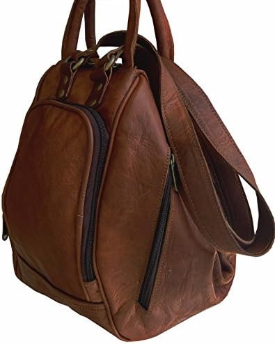 Leather Handmade Laptop Backpack Fits Notebook College School Book bag Work Business Computer Bag fit Men &amp; Women by VINTAGE COUTURE