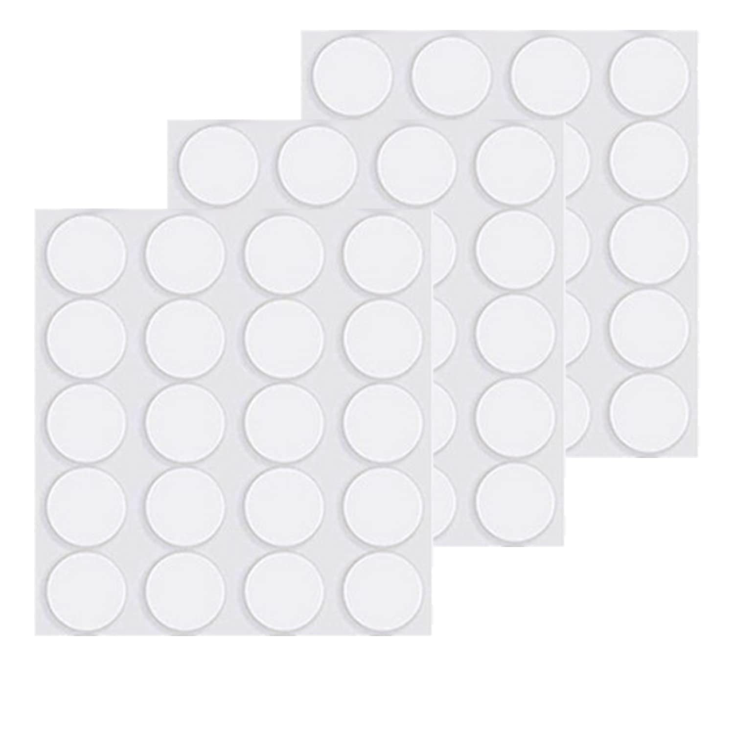 Rusoz Double Sided Sticky Pads, 60 Piece Nano Double Sided Tape Round 30mm Removable Strong Sticky Wall Tape Strips Traceless Washable Sticky Pads Heavy Duty Reusable