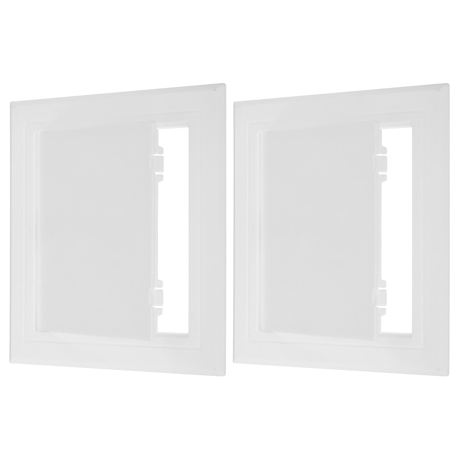 PATIKIL 8x8 inch(195x195mm) Removable Hinged Access Panel, 2 Pcs ABS Plumbing Access Doors Easy Wall Hole Cover for Drywall Plumbing Electrical Cables Wiring, White