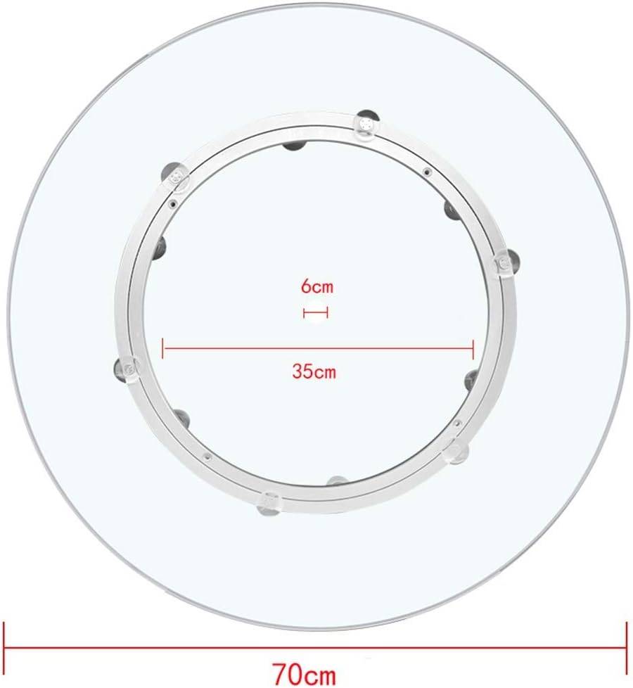 Zxyy Lazy Susan Turntable For Garden Table With Hole For Parasol Tempered Glass Serving Plate Rotating Tray With Aluminum Alloy Bearings Easy To Share All Foods Hole For Eyeshadow 4 6 Cm Amazon Co Uk