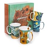 McIntosh Van Gogh Fine Bone China Set of 4 Mugs