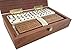 Alex Cramer 'Cabin Club' Classic Domino Set with Black Walnut Case - Premium Quality 28 Indestructible Double Six Dominoes (Double 6 Dominos Set)