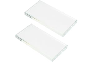 SHERCHPRY 2Pcs Leather Craft Glass Slicker Finish Tools for Leather Art, DIY Burnishing Plates for Smoothing