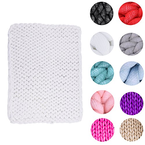 Buy EASTSURE Washable Chunky Knit Blanket Handmade Bed Sofa Throw