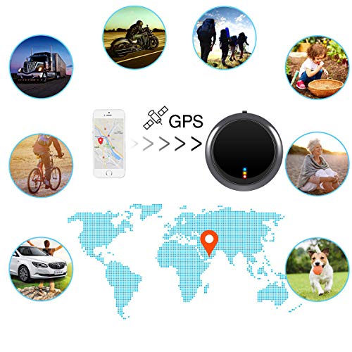 GPS Tracker SIKVIO Car GPS Tracker Mini Portable Real-time Tracking Device with SOS Locator Hidden Track Waterproof Finder for Vehicle Kids Cat Dog Key Motorcycles Bike (Sim Not Included)