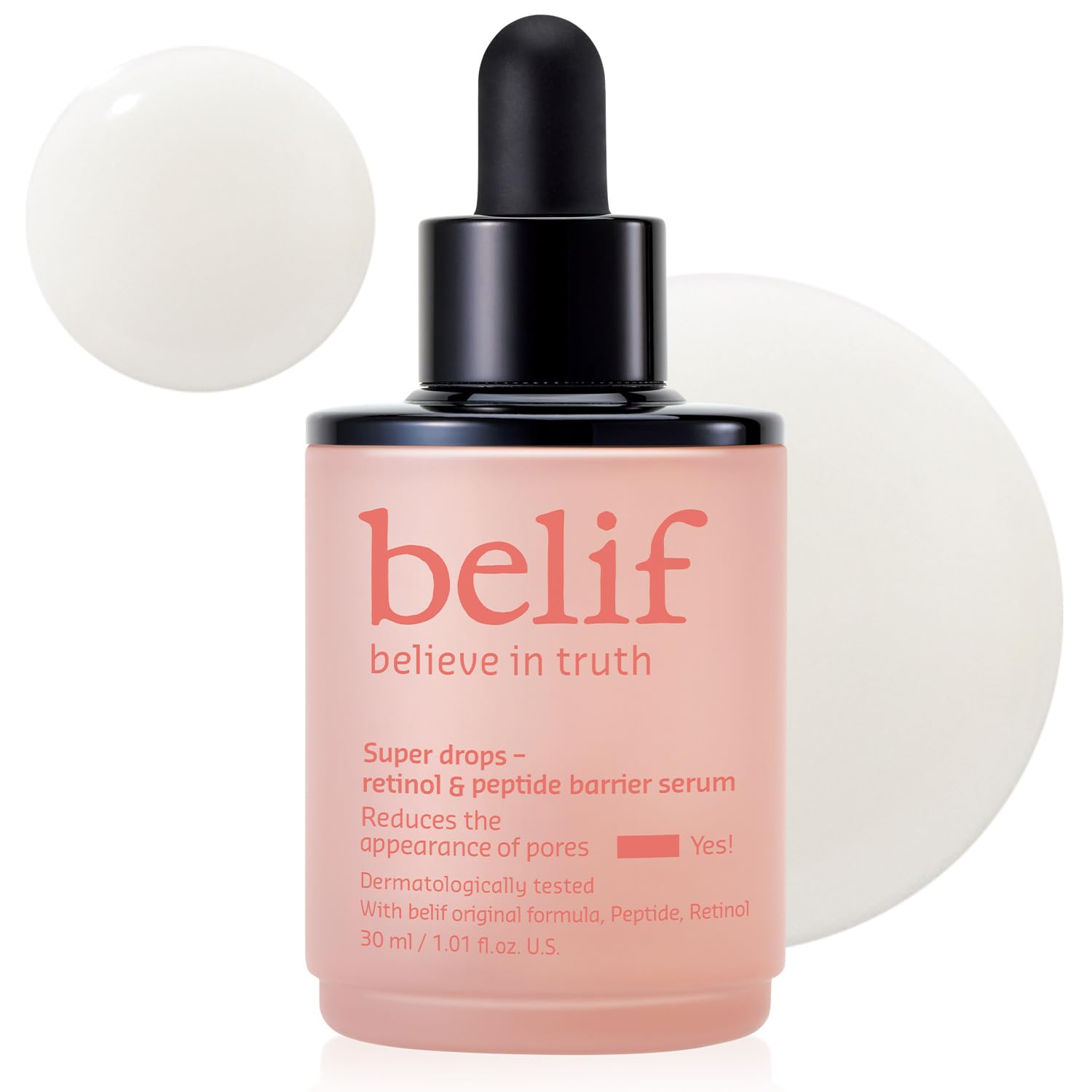 Photo 1 of belif Super Drops Retinol & Peptide Barrier Serum | Firming Anti-Aging Serum for Boosting Skin Elasticity, Reducing Pore Appearance & Hydrating with Hyaluronic Acid