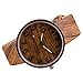 Sannysis Style Wood Grain PU Leather Quartz Watch Women Men Watch